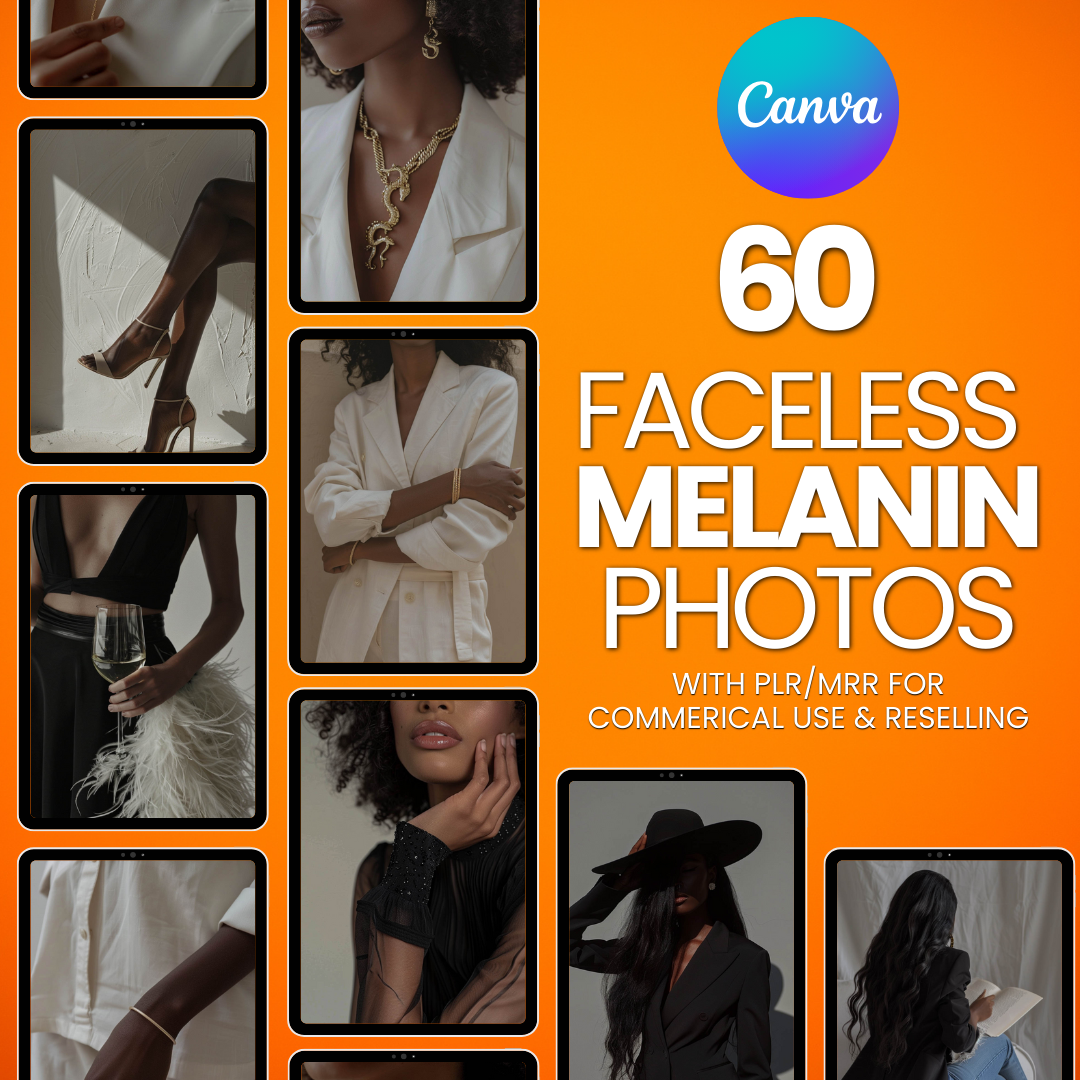 60+ Faceless Melanin Photos – AI Generated