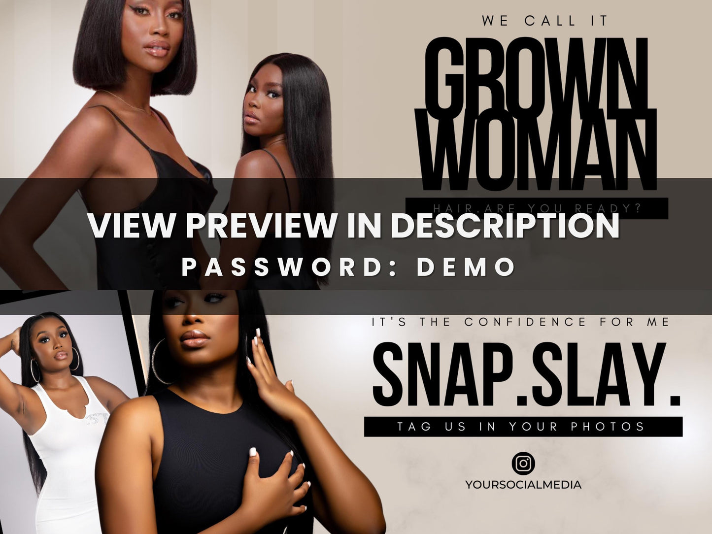 Nude Shopify Theme Template, Melanin Hair Theme, Website for Hair Businesses Shopify Website Design, Shopify Banners, Business Owners