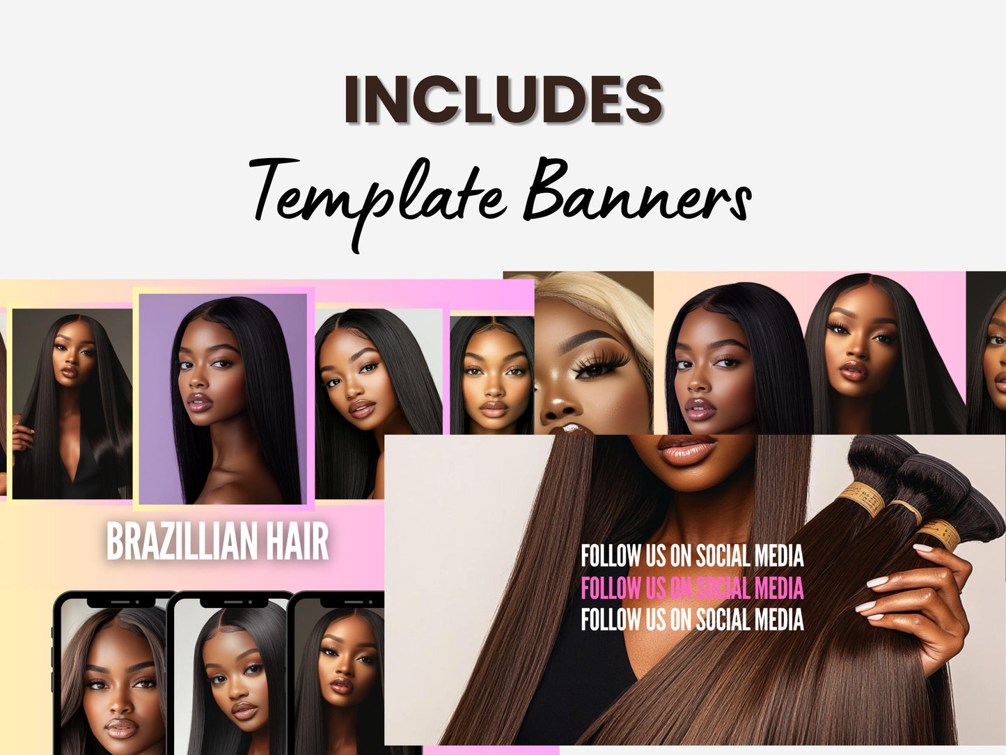 Pink Shopify Beauty Theme Template, Pink Hair Theme, Website for Hair Businesses Shopify Website Design, Shopify Banners, Business Owners