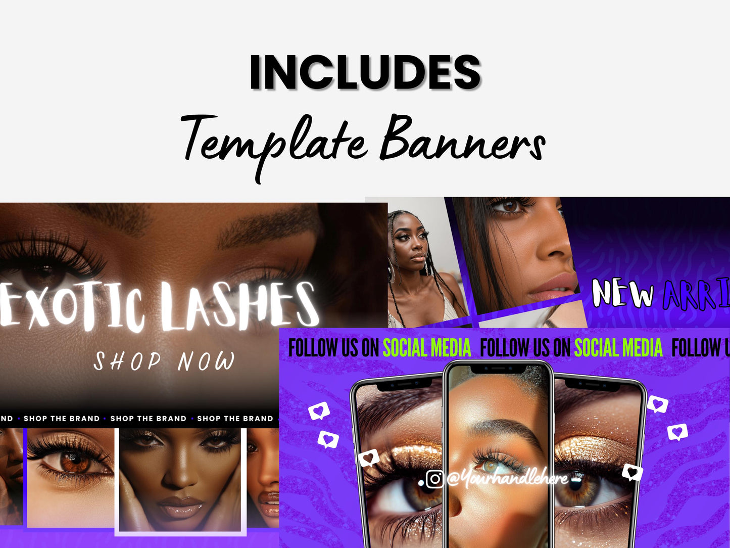 Lash Tech Shopify Theme Template, Bronze lash Theme, Website for Lash Techs Shopify Website Design, Shopify Banners