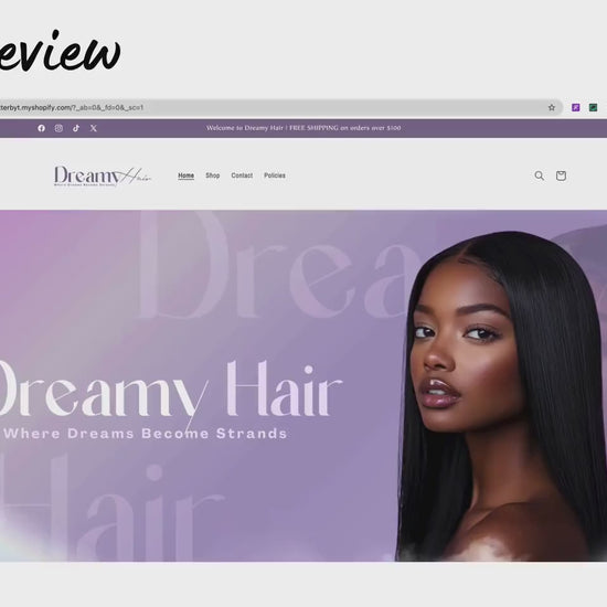 Purple Shopify Theme Template, Lavender Hair Theme, Website for Hair Businesses Shopify Website Design, Shopify Banners, Business Owners