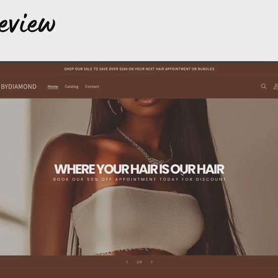 Brown Shopify Theme Template, Brown Hair Theme, Website forHair Businesses Shopify Website Design, Shopify Banners, Business Owners