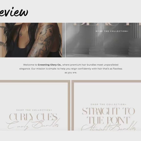 Brown Shopify Theme Template, Tan Hair Theme, Website for Hair Businesses Shopify Website Design, Shopify Banners, Business Owners