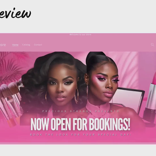 Pink MUA Shopify Theme Template, Pink and White Theme, Website for MUA business, Shopify Website Design, Shopify Banners, Makeup Artists