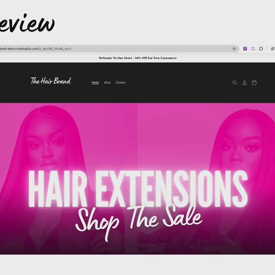 Pink Shopify Theme Template, Pink Hair Theme, Website for Hair Businesses Shopify Website Design, Shopify Banners, Business Owners