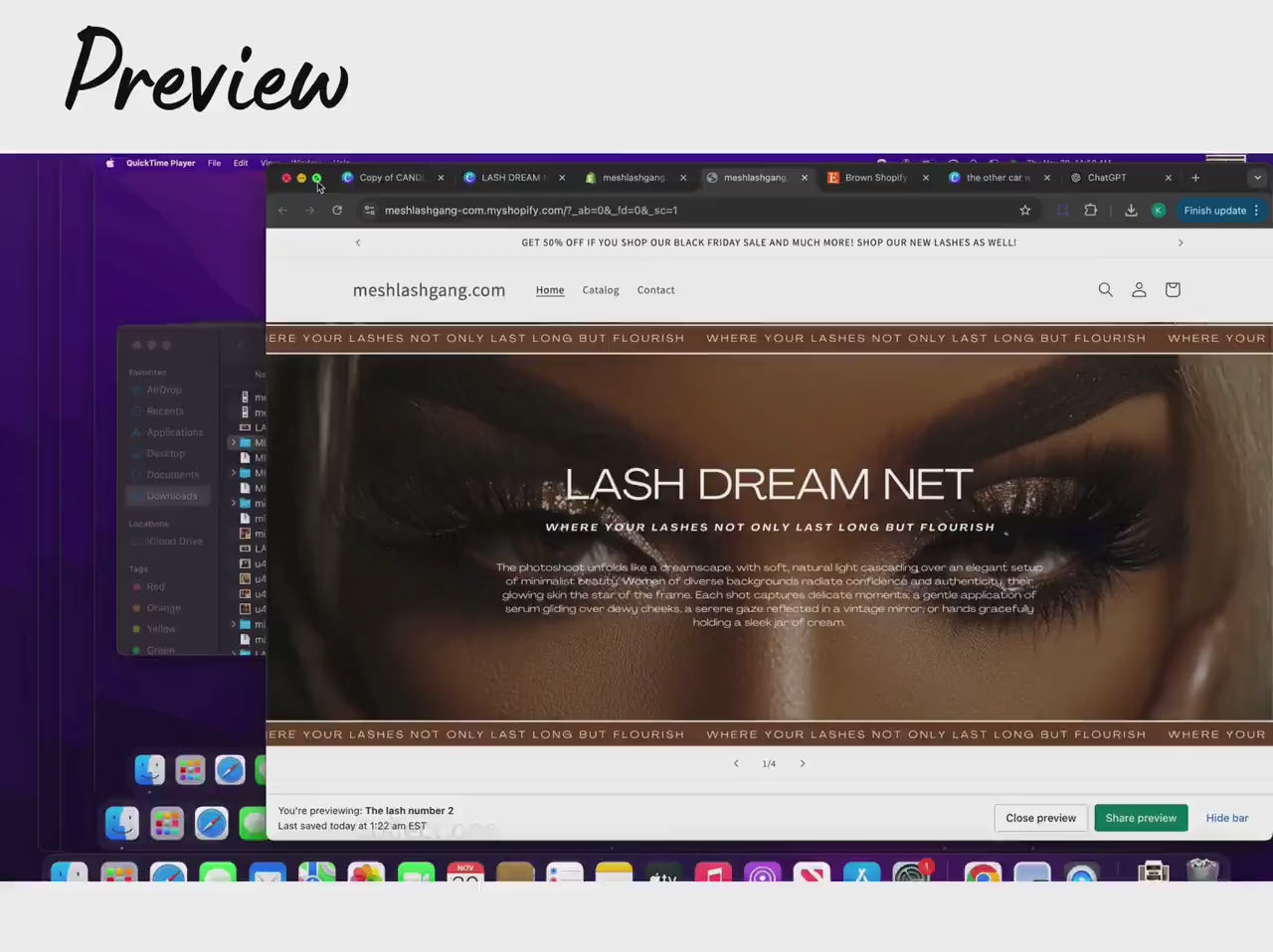 Bronze Shopify Beauty Theme Template, Bronze Melanin Theme, Website for Lash tech Businesses Shopify Website Design, Shopify Banners