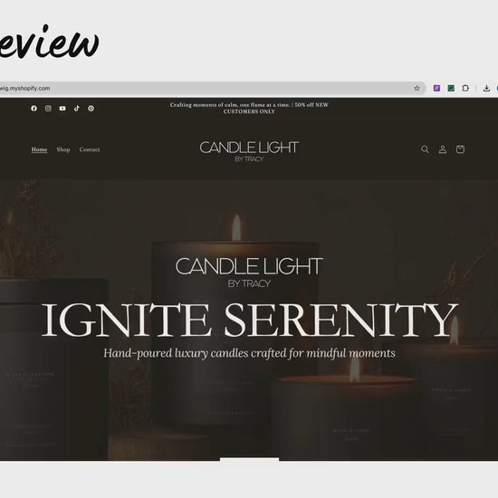 Aesthetic Black & Tan Shopify Candle Theme Template, tan and Black Theme, Candle Website for Shopify Website Design, Shopify Banners